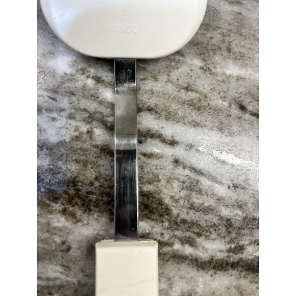 Vintage Bonnie Spatula Turner Flipper Stainless Steel White Handle Made In USA - Picture 4 of 9